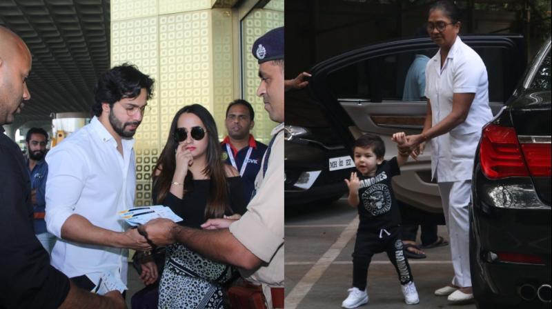 Varun Dhawan, Natasha Dalal get clicked, Taimur gives media signals