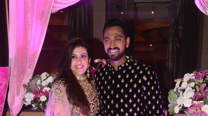 Indian cricketer Krunal Pandya was the latest to get married, as he tied the knot with girlfriend Pankhuri Sharma here on Wednesday.(Photo: Viral Bhayani / Deccan Chronicle)