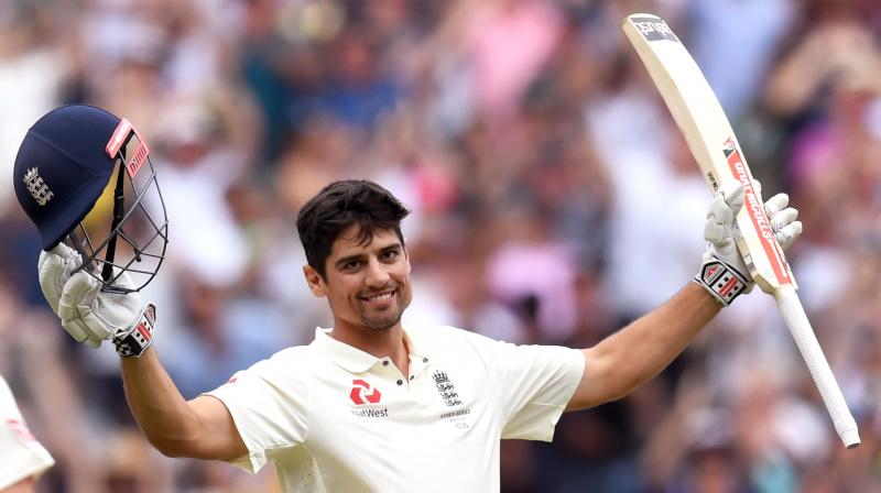 Alastair Cook strode off the Melbourne Cricket Ground on 244 not out, the highest ever score by a touring batsman at the venue, having pushed his side to a first innings lead of 164 runs.(Photo: AFP)