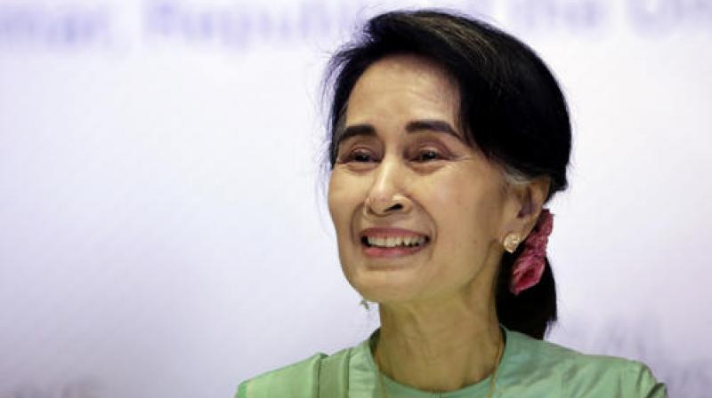 Myanmars de facto leader Aung San Suu Kyi. (Photo: AP)