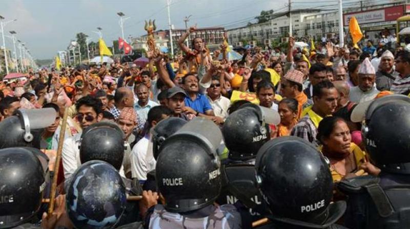 The protests affected normal life in Butwal area of Rupandehi district where people holding banners and shouting slogans took to the streets to register their discontent. (Photo: Representational Image/AFP)
