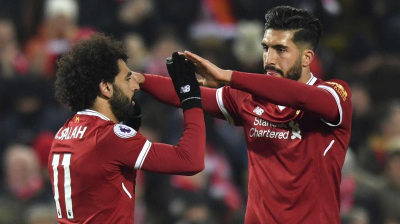 Salah struck in the 40th minute at Anfield to maintain his superb form in his first season with Liverpool following his move from Roma. (Photo: AP)