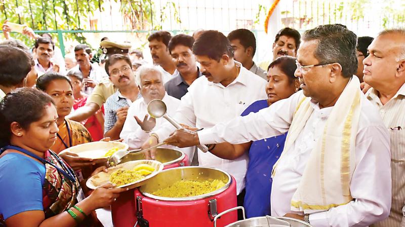 CM Siddaramaiah inaugurated developmental works in Mahalakshmi Layout Assembly constituency on Tuesday 	 KPN