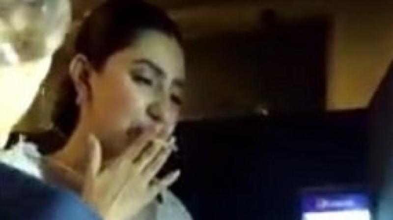 Mahira Khan spotted smoking.