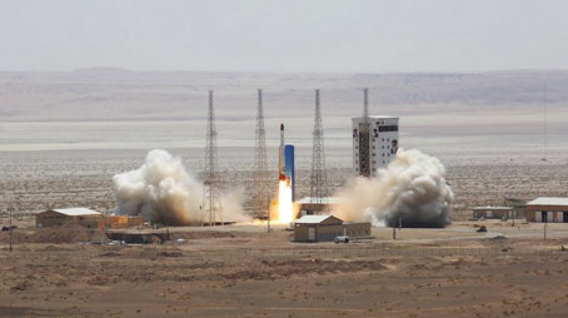 Iran claims to show the launching of Simorgh satellite-carrying rocket in an undisclosed location (Photo: AP)