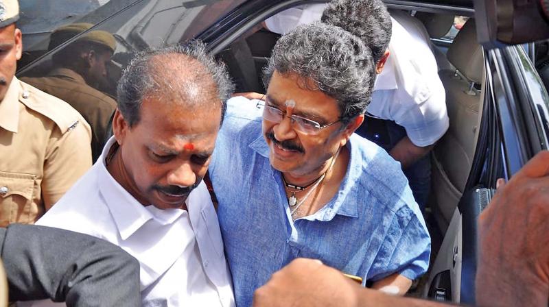 S.Ve. Shekhar at Chief Metropolitan Magistrate Court, Egmore on Wednesday.  (Photo:DC)