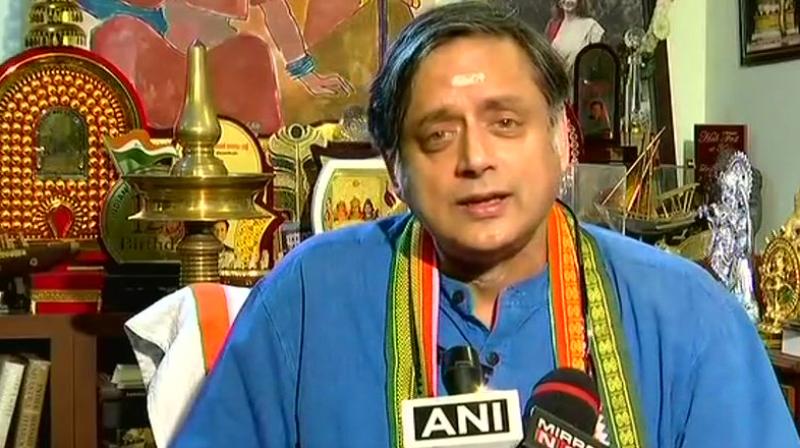 Congress leader Shashi Tharoor said, If BJP does not believe in Hindu Rashtra concept then they should say it on record that we do not believe in a Hindu Rashtra but in a secular republic. (Photo: Twitter/ANI)