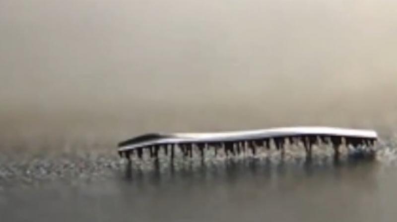 It is made from silicon and is embedded with magnetic particles (Photo: YouTube)