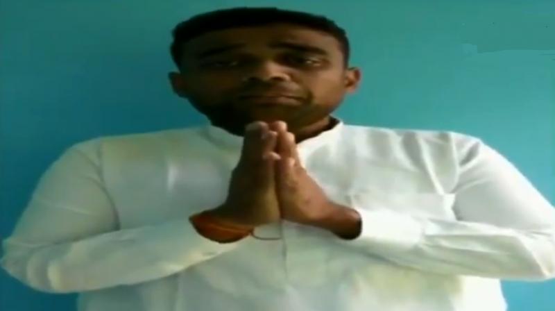 I arranged the Dussehra event to bring everyone together. I had taken all the permissions... Had spoken to police, (municipal) corporation, fire brigade, Saurabh Mithu said in a video in Punjabi. (Photo: ANI screengrab)