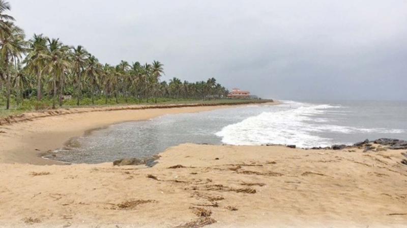 Soil erosion engulfs over 100 metres of beach land towards north of Kovalam.