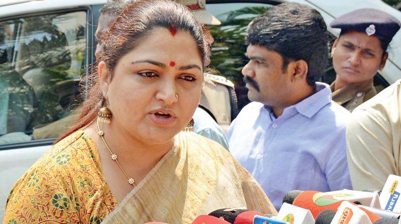 TNCC spokesperson Khushboo visits Apollo Hospitals to wish Chief Minister J. Jayalalithaa a speedy recovery.	 (Photo: DC)