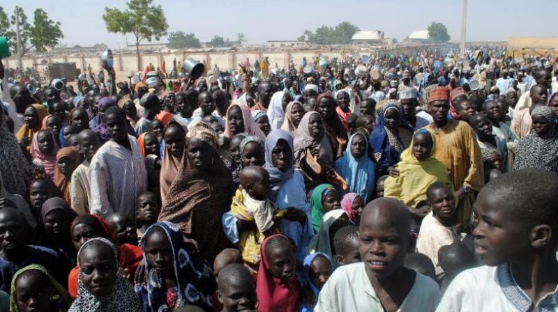 Authorities estimate that 3,000 people have come to the Ngala camp in the past month, seeking shelter and food in a devastated region. (Photo: AP)