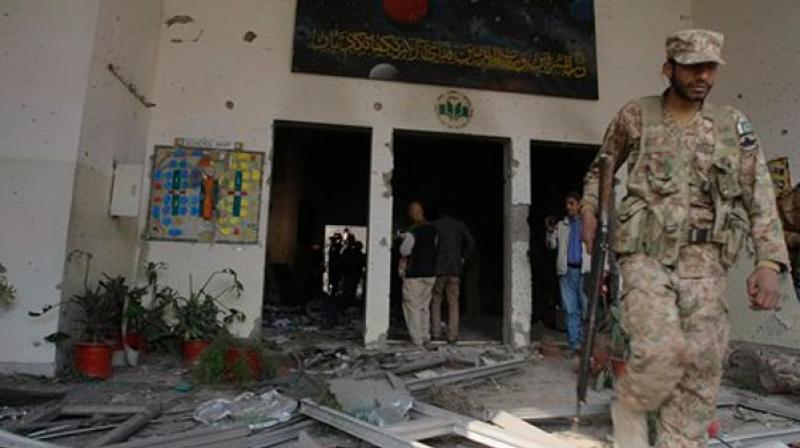 File picture of Peshawar school which was attacked by Tabilan killing 150 students. (Photo: AFP/File)