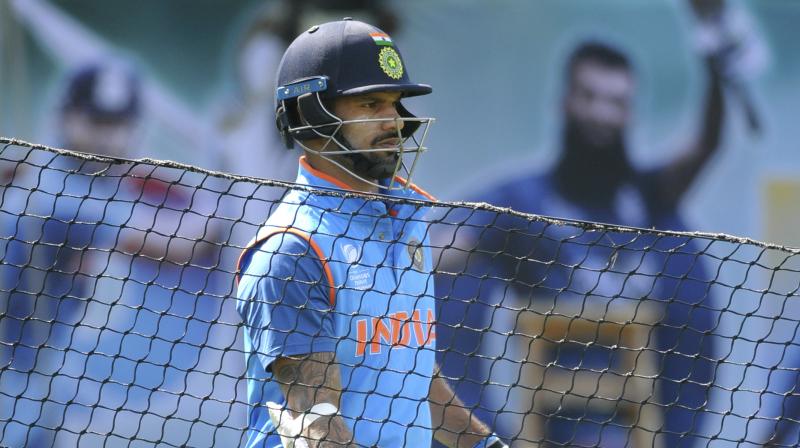 Team India opener Mr Shikhar Dhawan has requested to be released from the team for the first three ODIs of the Paytm Australia tour of India, 2017 to attend to his wife, who is unwell,  said BCCI in a media release. (Photo: AP)