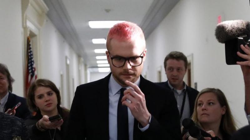 Christopher Wylie, the Cambridge Analytica whistleblower, departs after meeting with House Judiciary Democrats, on Capitol Hill, in Washington. (Photo;AP)