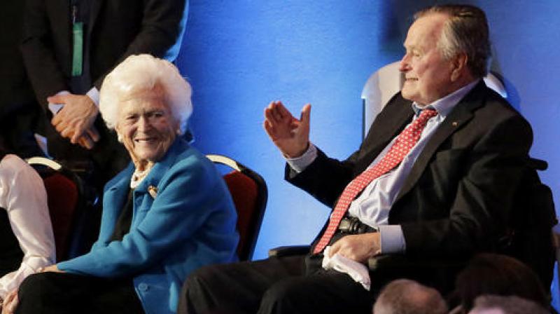 File photo of Geore HW Bush and his wife Barbara Bush. (Photo: AP)