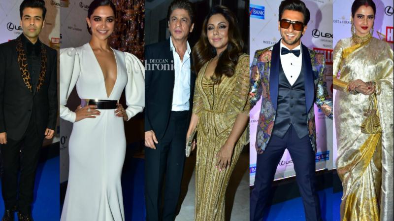 SRK, Deepika, Ranveer, Rekha, others glitzy avatars shine at awards show