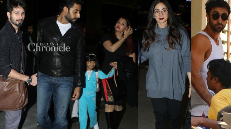 Family time for Aishwarya, Sridevi, others; Shahid, Ranbir also step out
