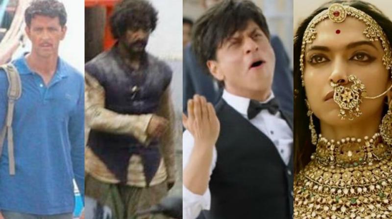 Looks of Hrithik Roshan, Aamir Khan, Shah Rukh Khan and Deepika Padukone in Super 30, Thugs of Hindostan, Zero and Padmaavat.