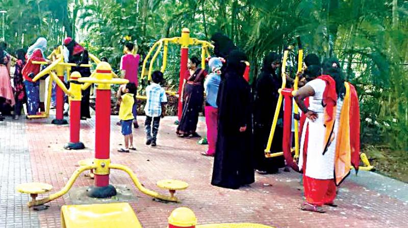 The exclusive area in Coles Park for women to walk and exercise without worrying about men ogling at them  (Photo: DC)