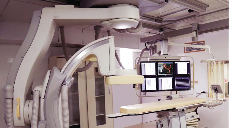 In interventional radiology, vascular and nonvascular diseases are treated through a small incision over the skin and under the guidance of X-rays.
