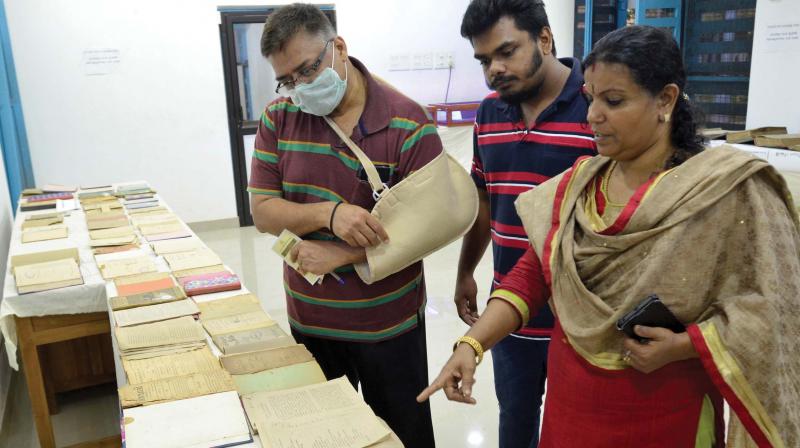 Archives department exhibition as part of World Archeological Week at Kottakkakam on Sunday. (Photo: DC)