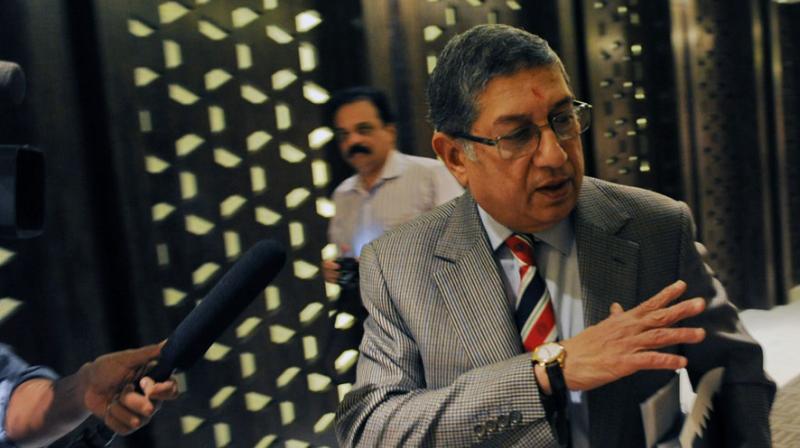 According to reports, N Srinivasan has joined the BCCI SGM via Skype from London. (Photo: AFP)