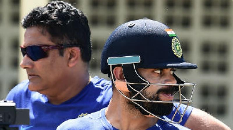 Despite teams tremendous on-field success, India skipper Virat Kohli and former head coach Anil Kumble failed to build a working relationship, which ended in latter resigning from his position. (Photo: AFP)