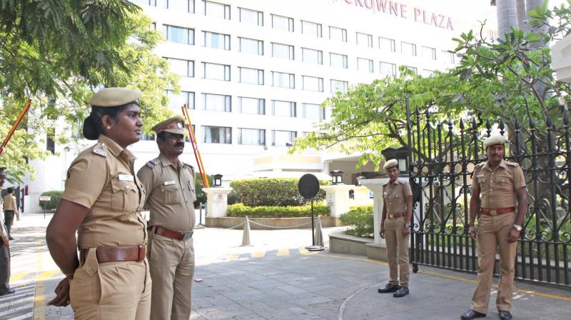 The CSK team hotel gets additional police presence