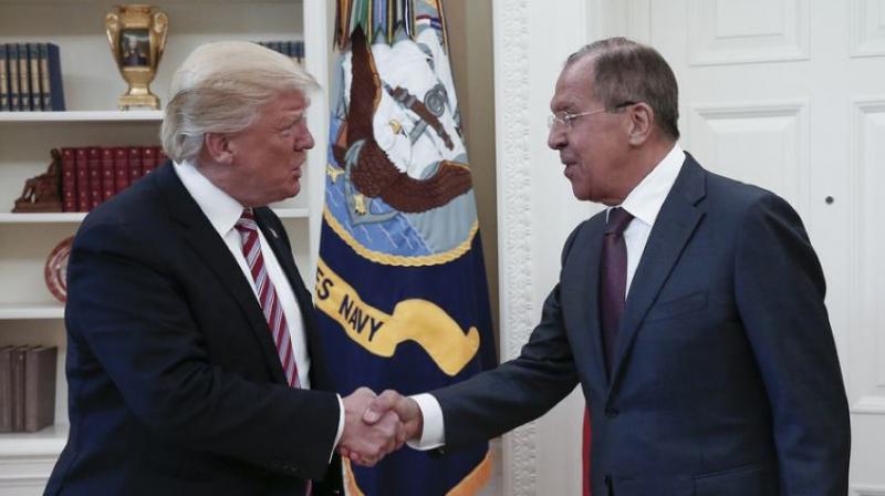 President Donald Trump meeting with Russias Sergei Lavrov in the Oval Office were issued by the Russian state news agency TASS, and subsequently published by much of the global media (Photo: AFP)