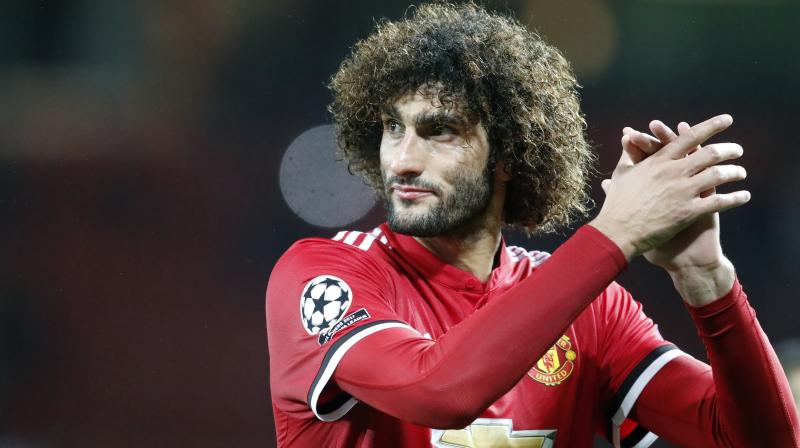 Marouane Fellaini scored Uniteds opening goal in their 3-0 Champions League Group A victory over Basel this month.(Photo: AP)