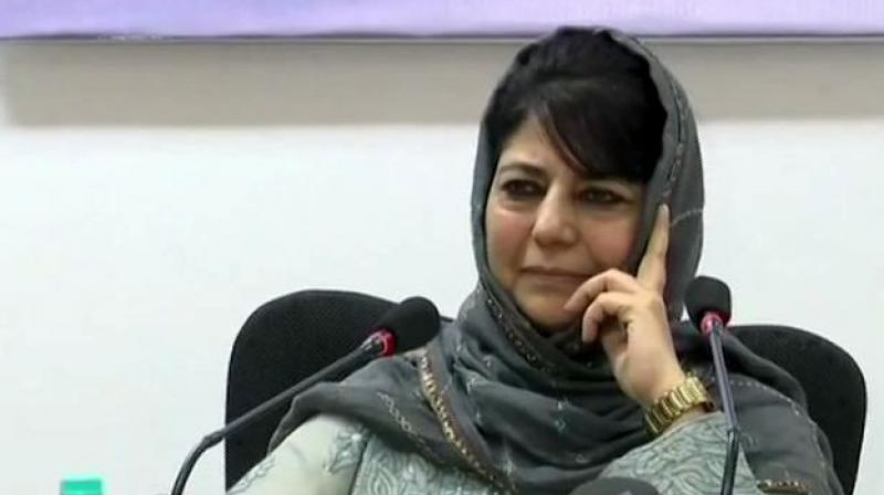 When asked if PDP will be part of grand alliance, the former CM of Jammu and Kashmir said although talks were taking place, her party was small player to be considered. (Photo: ANI)