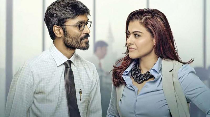 Dhanush and Kajol from a promotional still for VIP 2.