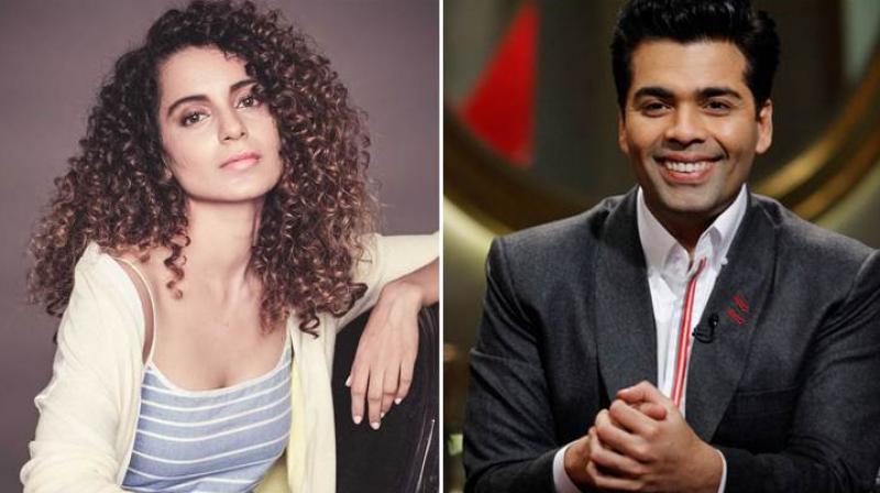 The controvesial statements of Kargana Ranaut and Karan Johar against each other have been in the news.