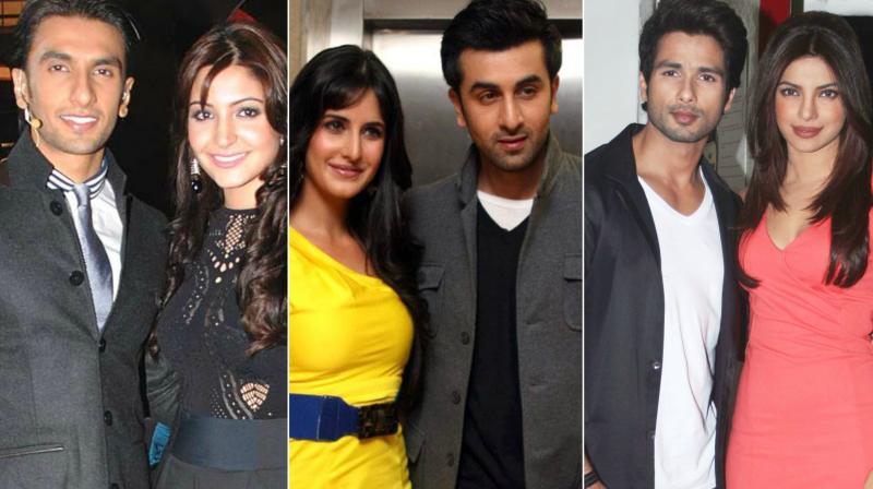 Ranbir Kapoor and Katrina Kaif, Ranveer Singh-Anushka Sharma, Shahid Kapoor-Priyanka Chopra.