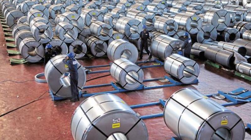 Lower steel exports have brought improvement in steel sector in India. (Photo: PTI)