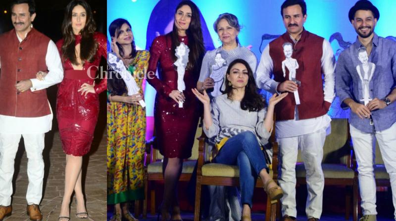 Pataudi family makes rare appearance together at Soha Ali Khans book launch