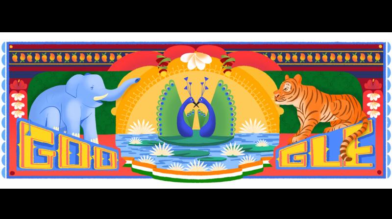 According to Google, todays doodle, featuring some of Indias most iconic animals, was inspired by Indian truck art.