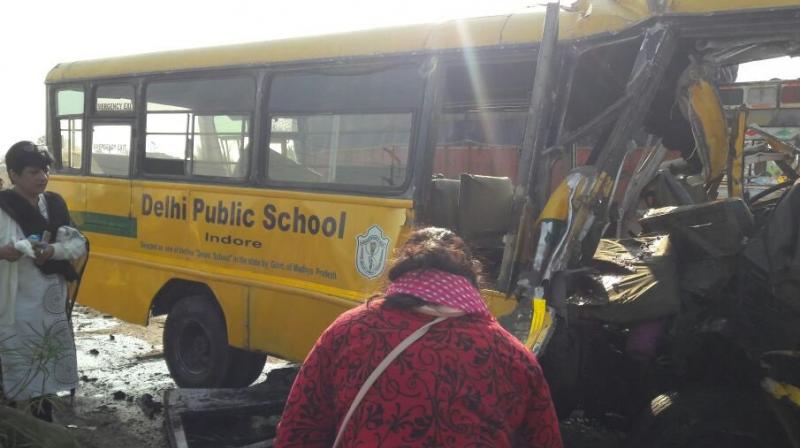5 Delhi Public School, Indore students killed as school bus collides with truck