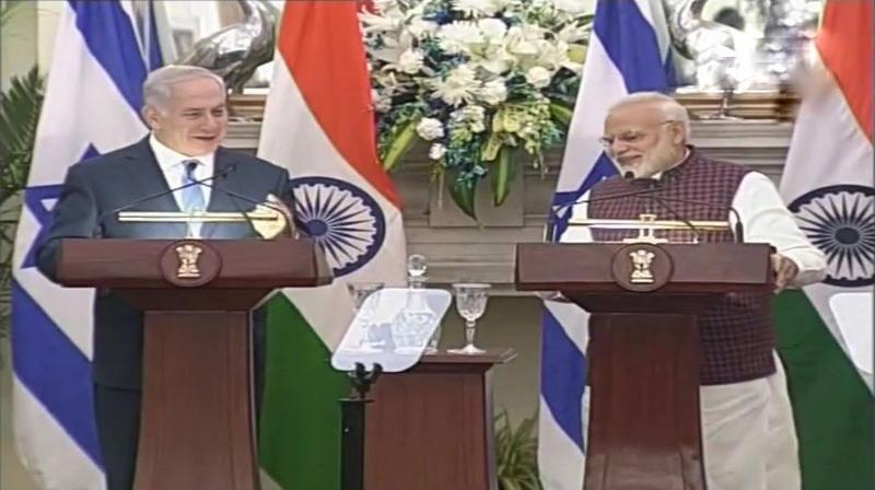 Recalling the horrors of 26/11 Mumbai terror attack Israeli PM Netanyahu said: We remember the horrific savagery in Mumbai (26/11 attacks), we will never give in and will fight back. (Photo: ANI/Twitter)