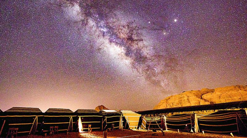 A night view of the Jordan sky.