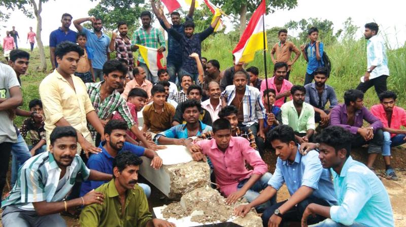 March taken out by believers to the site of the destructed holy crosses inside the forest area of Bonacaud on Sunday. (Photo: DC)