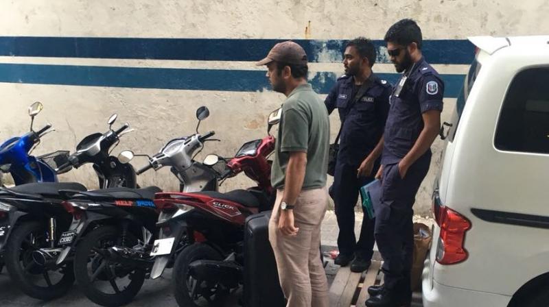The action against the two journalists came as a privately-owned television station in the Maldives went off the air, citing threats during the countrys current state of emergency. (Photo: ANI/Twitter)
