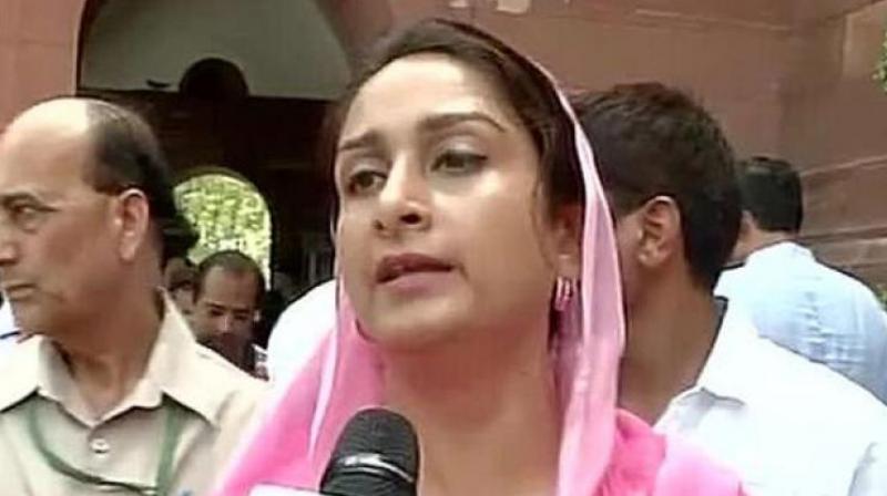 Food Processing Minister Harsimrat Kaur Badal