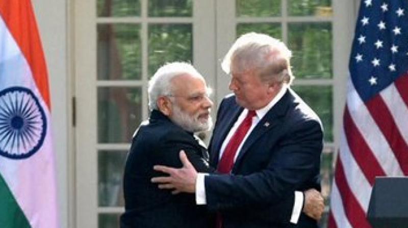 The two leaders underlined the close ties between their countries, with Trump saying India has a \true friend\ in the White House. (Photo: AP)