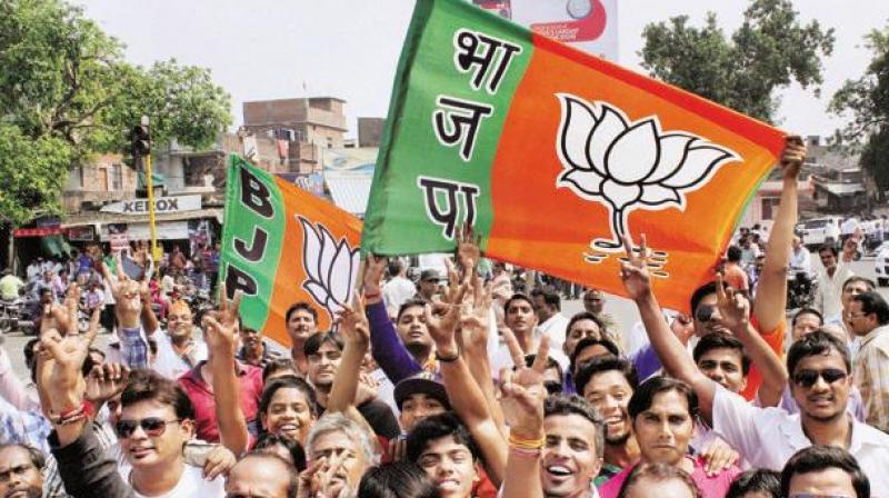 The BJP tally in the recent Gujarat Assembly polls was restricted to 99 seats because butchers, bootleggers and those opposing the proposed triple talaq bill didnt vote for the saffron party, minister of state for home Pradeepsinh Jadeja said on Thursday. (Photo: PTI/File)