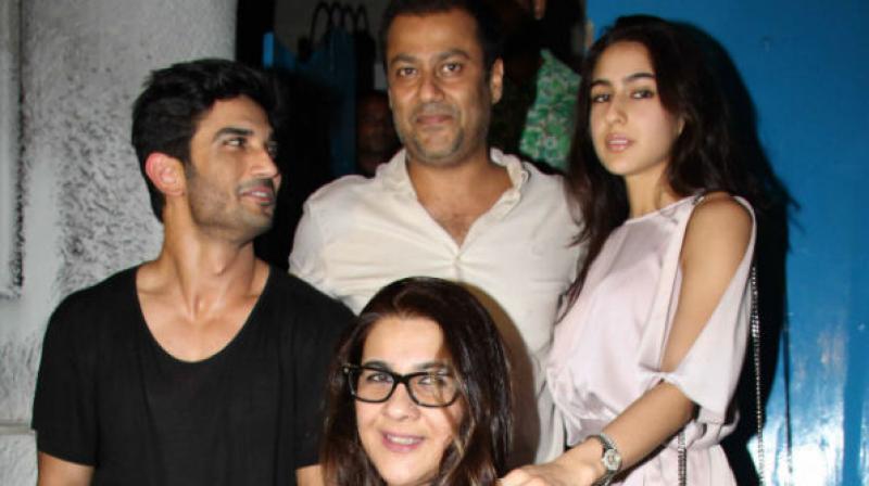 Sushant Singh Rajput, Abhishek Kapoor, Sara Ali Khan and Amrita Singh.