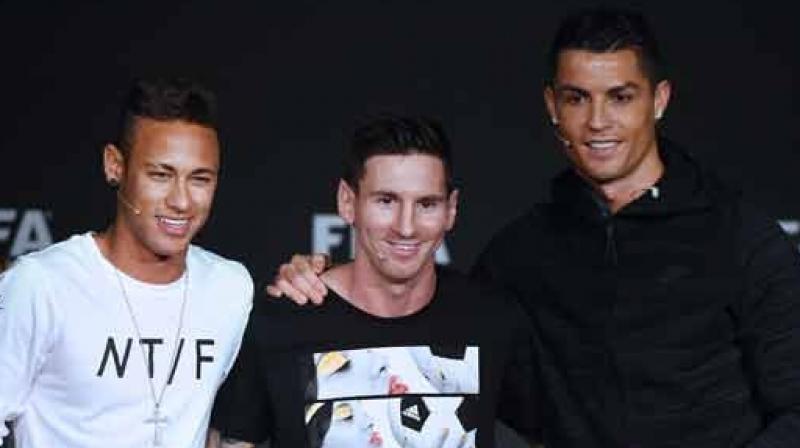 Neymar was named alongside Cristiano Ronaldo and Lionel Messi on the three-man shortlist for the Best FIFA Mens Player Award, which was announced in London on Friday.(Photo: AFP)