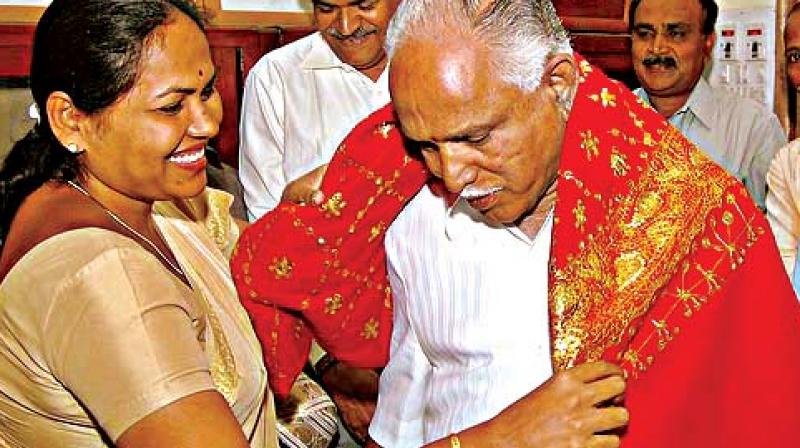 File photo of Shobha Karandlaje and  B.S.Yeddyurappa