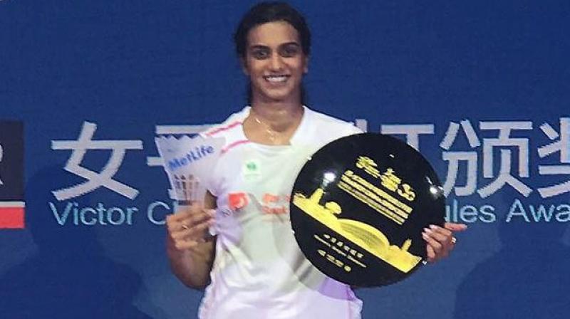 Sindhu lifted her maiden Super Series title at Fuzhou, China on Sunday. (Photo: PTI)